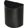 Safco 3 gal Half-round Small Desk-Side Recycling Receptacle, Black/Blue, Plastic SAF9927BB